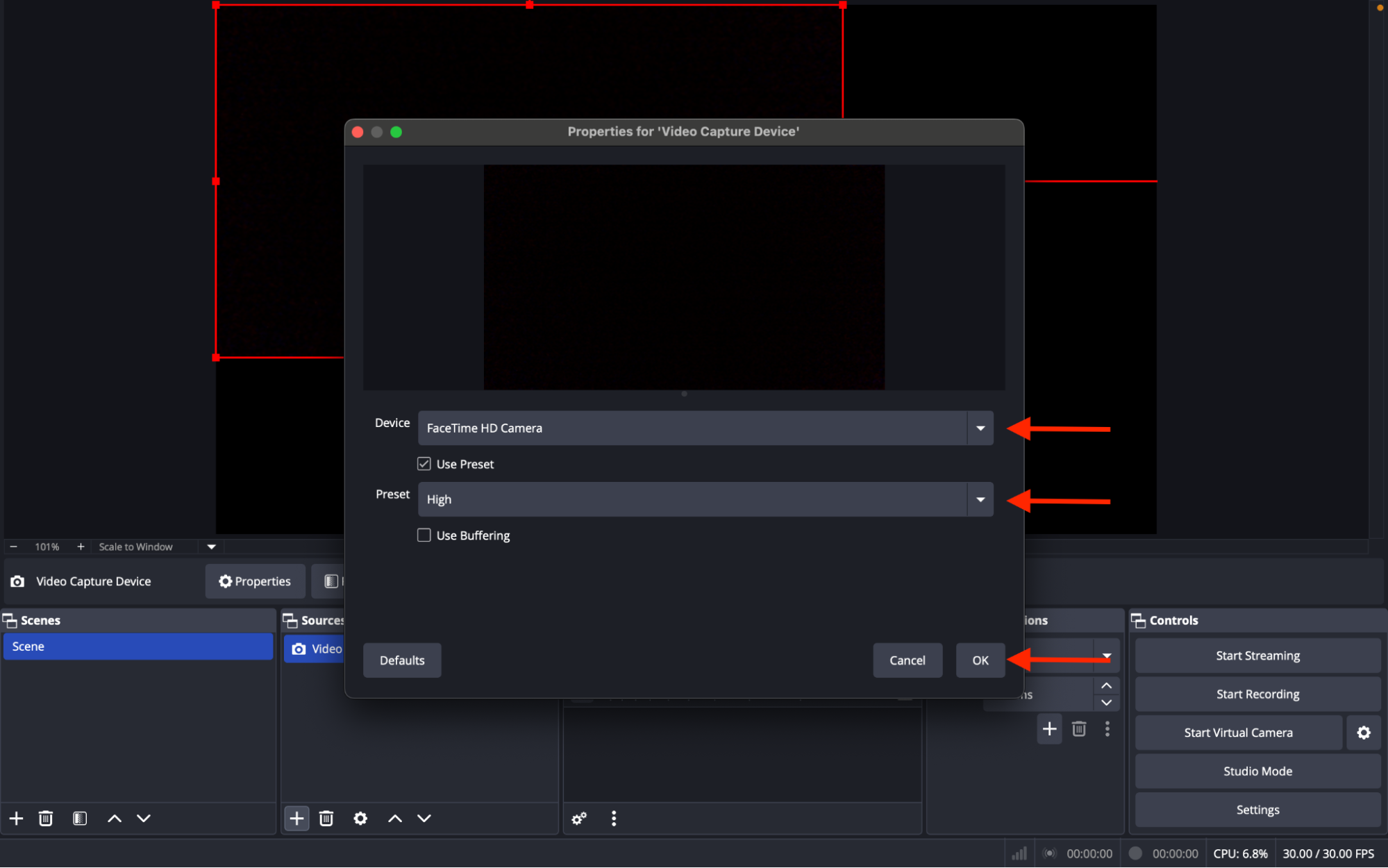 OBS Add Video Capture Device